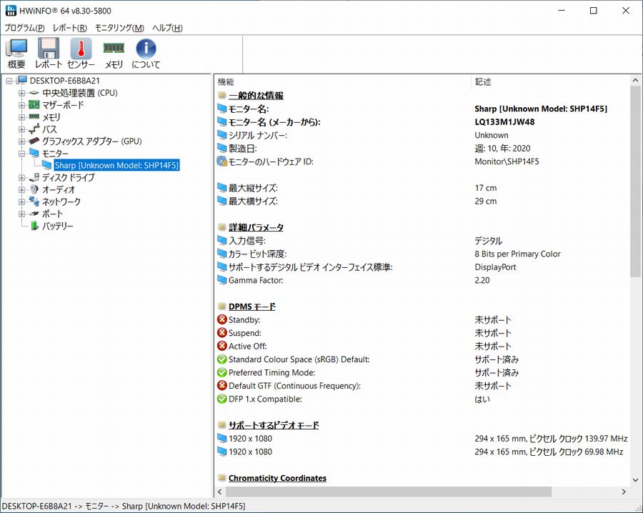 LIFEBOOK U9310 液晶パネル型番